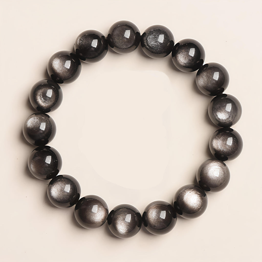 Obsidian & Silver Sheen Obsidian Energy Natural Mineral Crystal