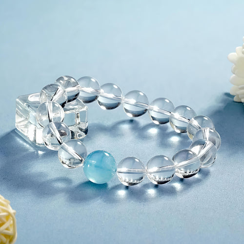 Aquamarine & Blue Moonstone Natural Ore Crystal