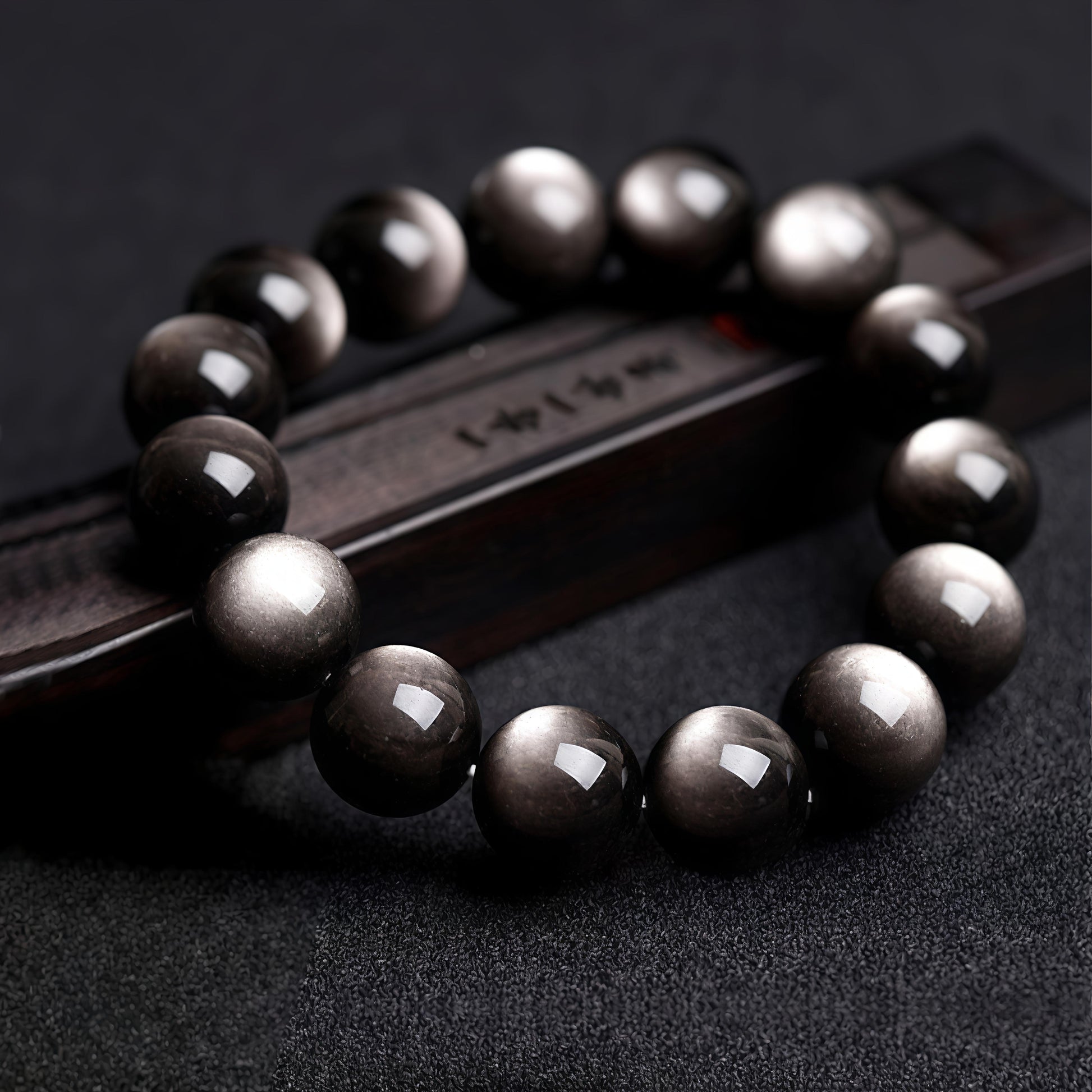 Obsidian & Silver Sheen Obsidian Energy Natural Mineral Crystal