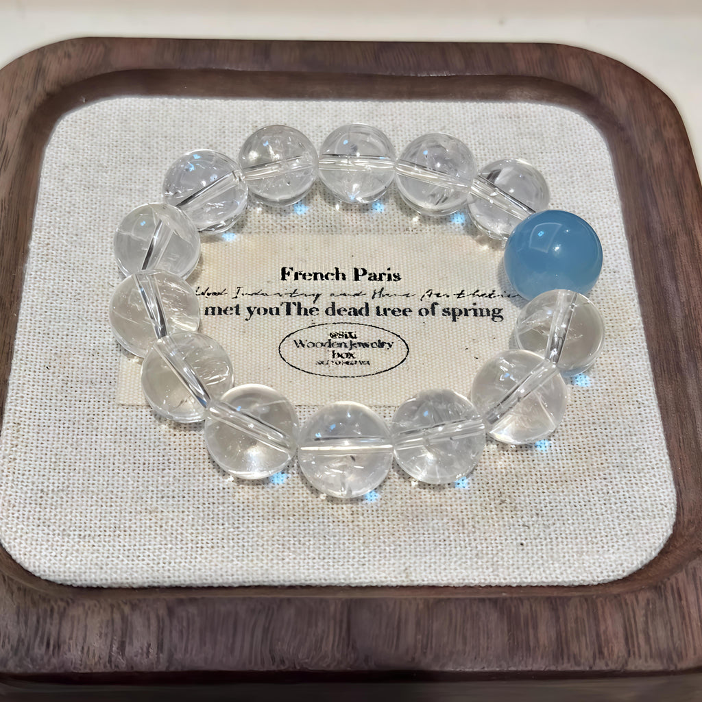 Aquamarine & Blue Moonstone Natural Ore Crystal
