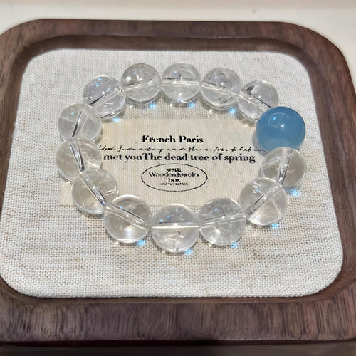 Aquamarine & Blue Moonstone Natural Ore Crystal
