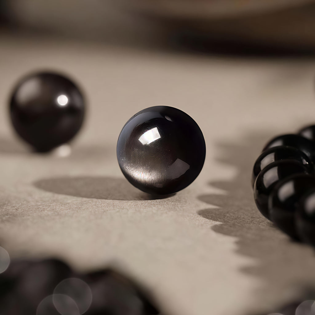Obsidian & Silver Sheen Obsidian Energy Natural Mineral Crystal