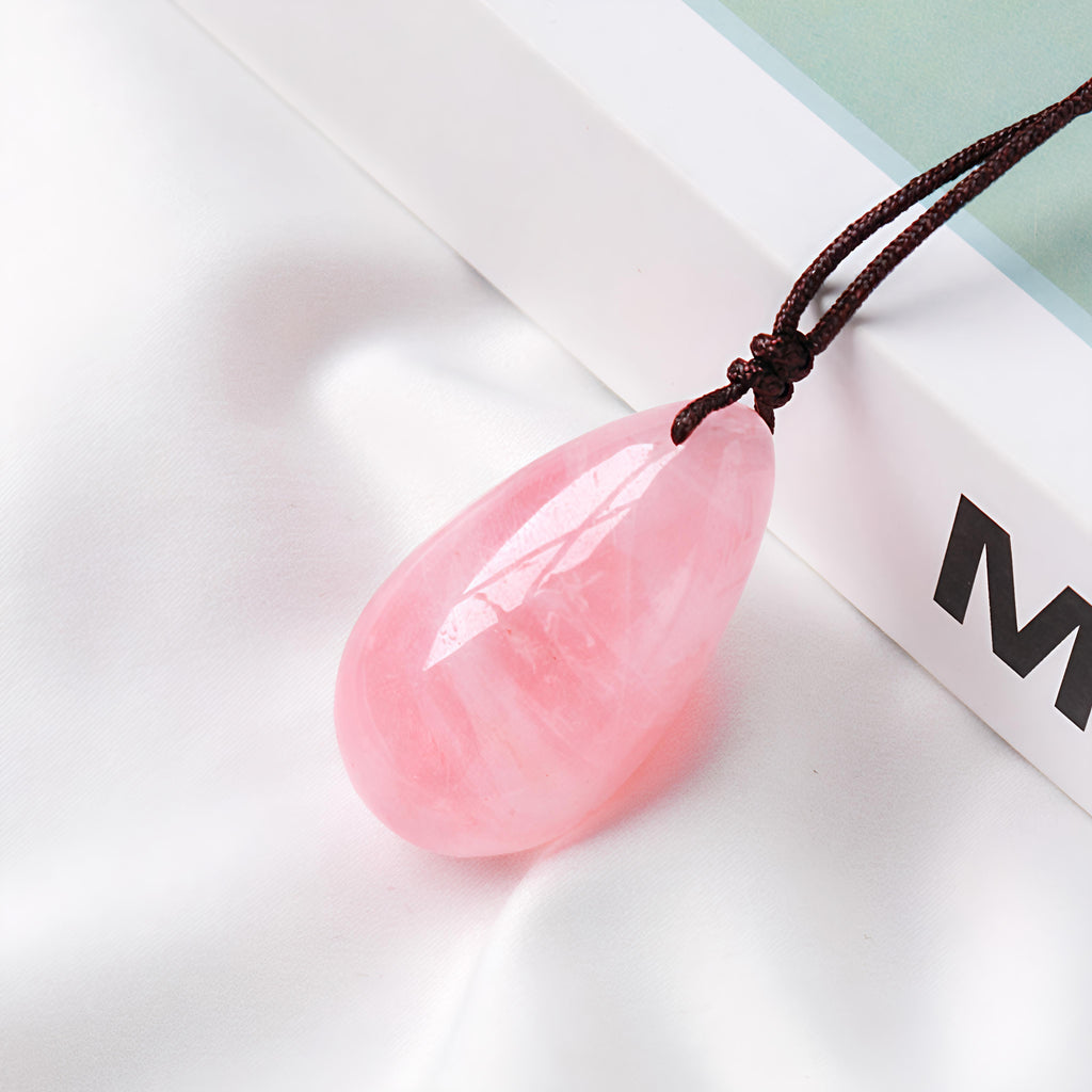 Natural Pink Jadeite Mineral Necklace - Girlish Heart