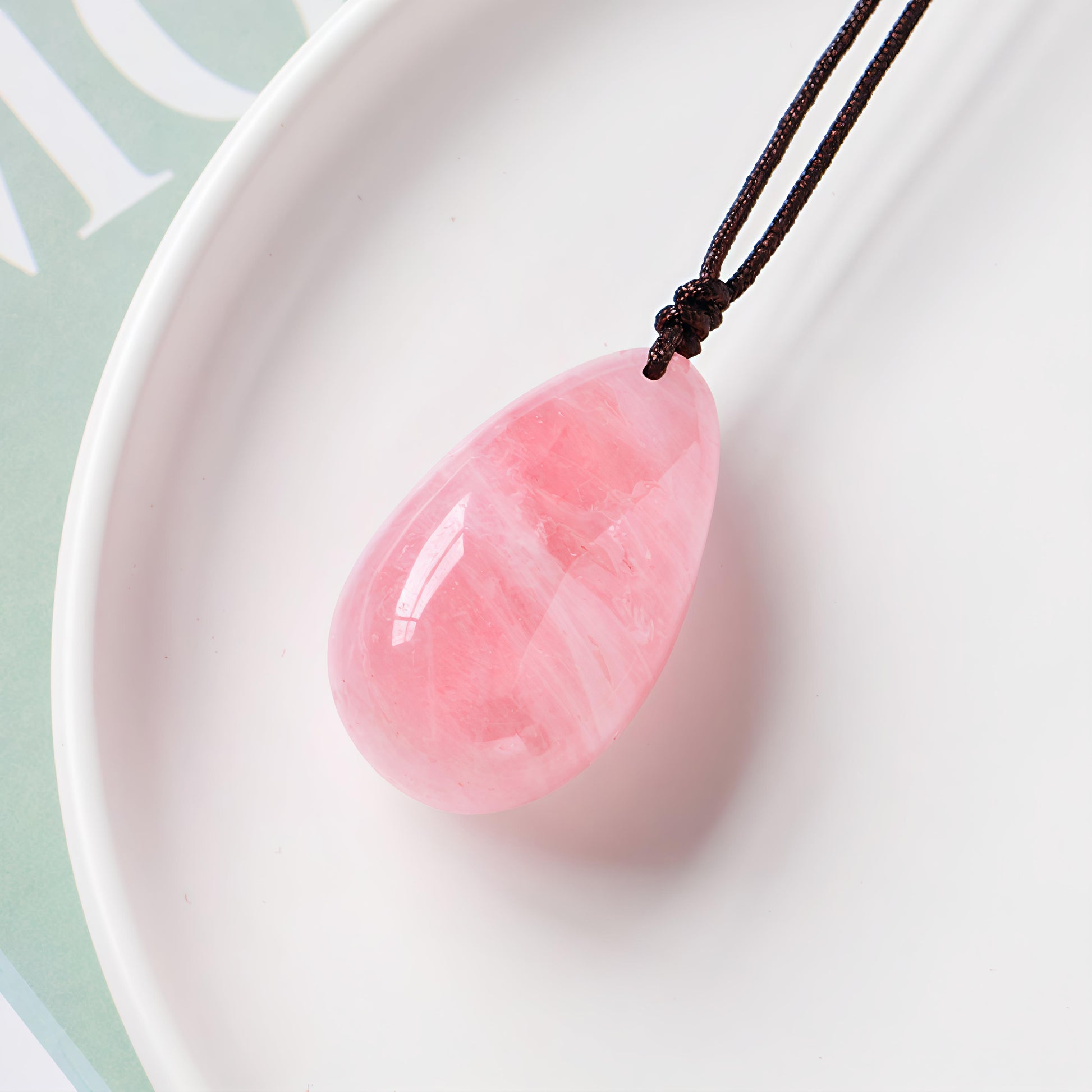 Natural Pink Jadeite Mineral Necklace - Girlish Heart