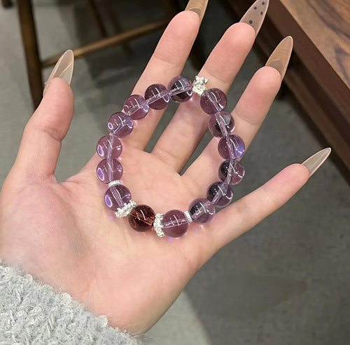 Amethyst Peach Blossom Bracelet
