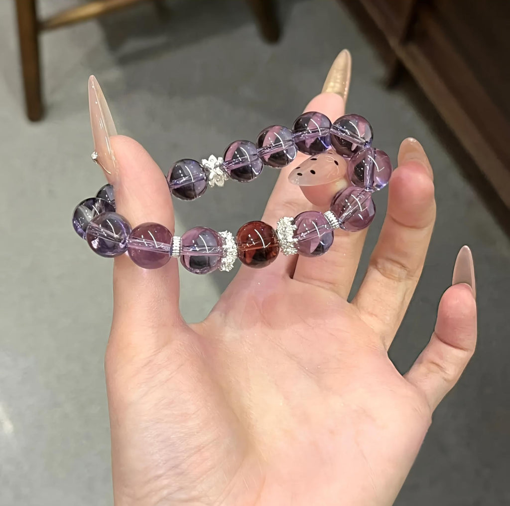 Amethyst Peach Blossom Bracelet