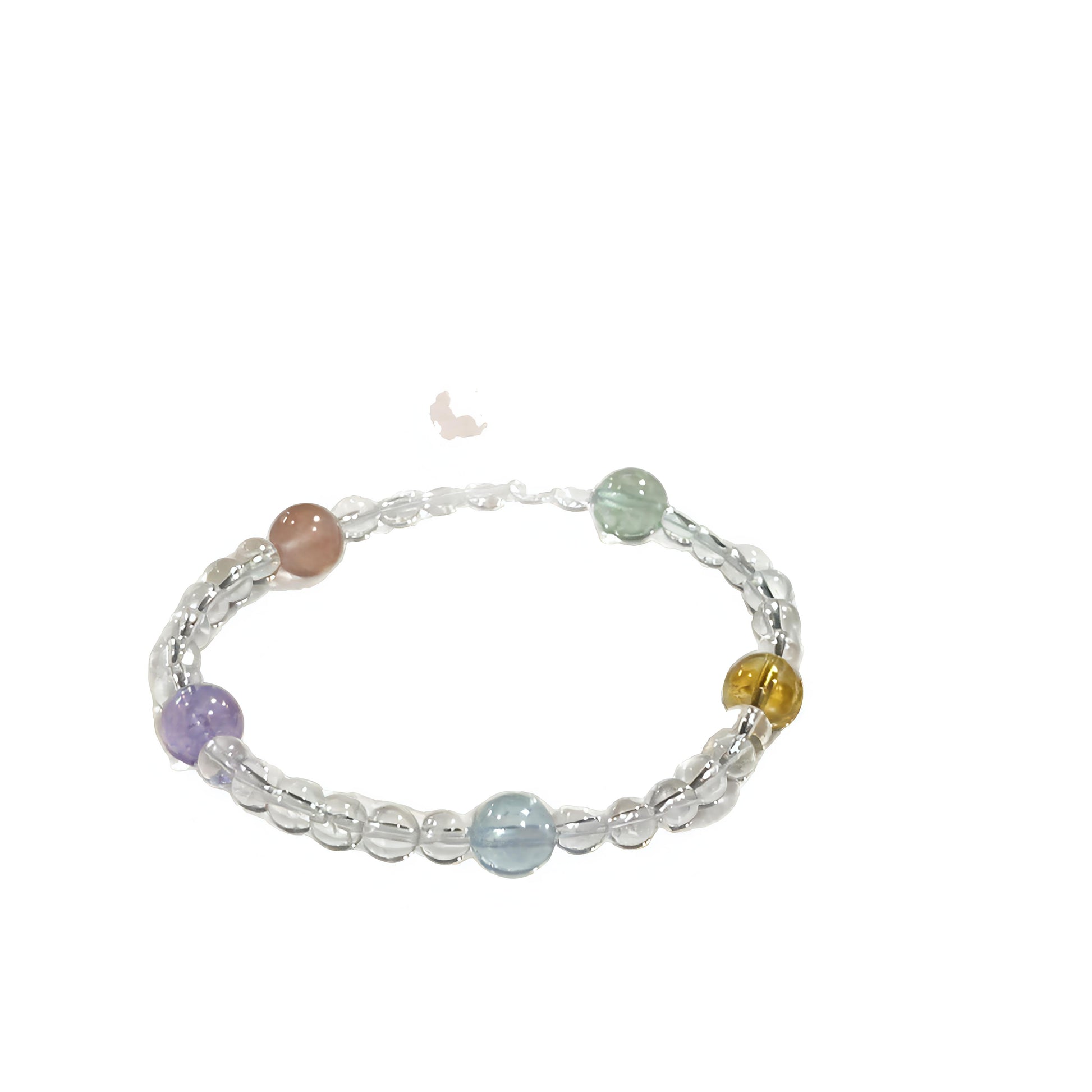 Clear Quartz and Aquamarine Bracelet