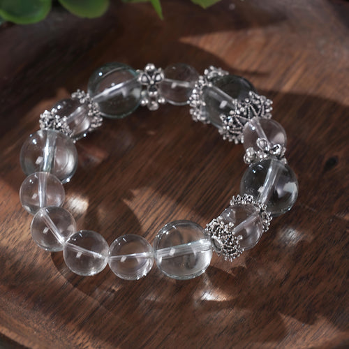 Bracelet of Multi-Colored Crystals and Clear Quartz