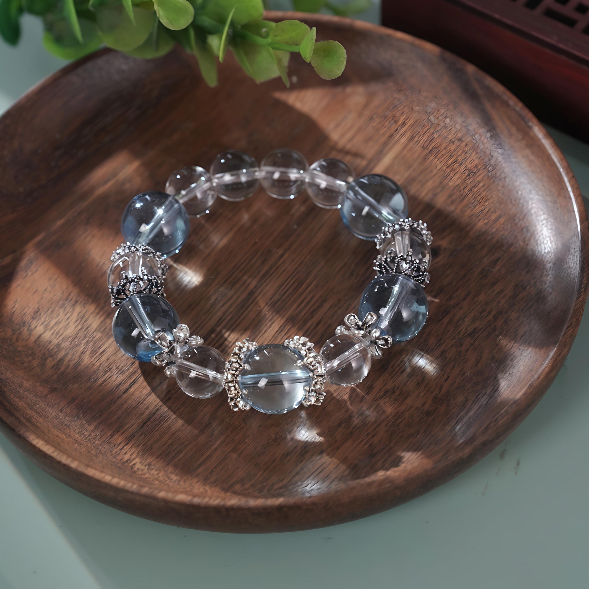 Bracelet of Multi-Colored Crystals and Clear Quartz